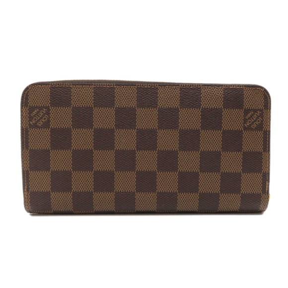 Louis Vuitton M41661 Zippy Damier Long Wallet Canvas Women's